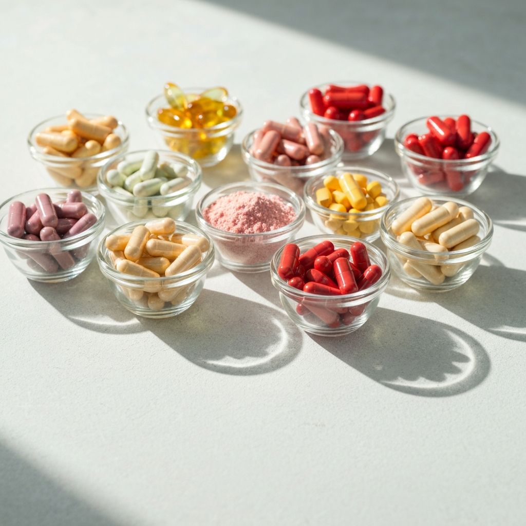 Verschiedene Vitamine und Mineralstoffe